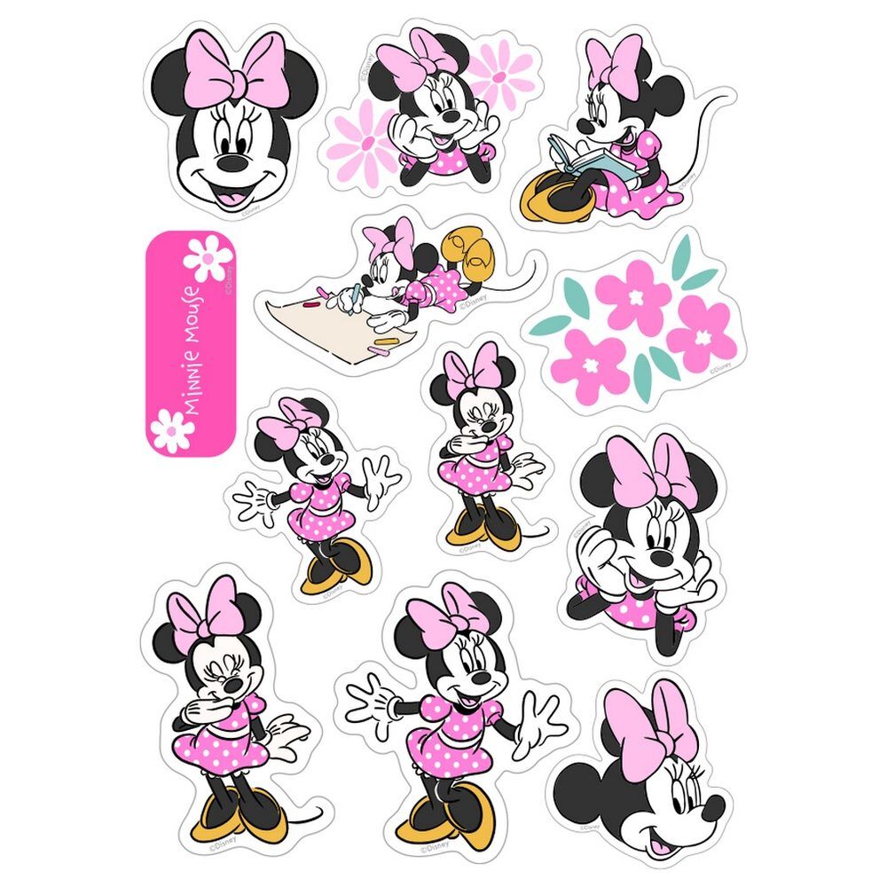 Blíster con 12 pegatinas de Minnie Mouse Disney en diseños diferentes - 2