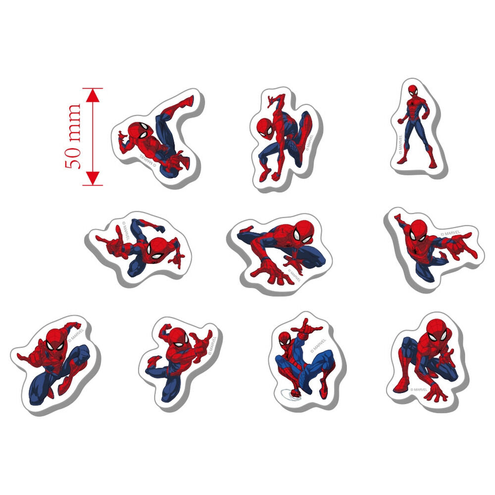 Blister con 10 gomas de borrar de Spider-Man Marvel - 2