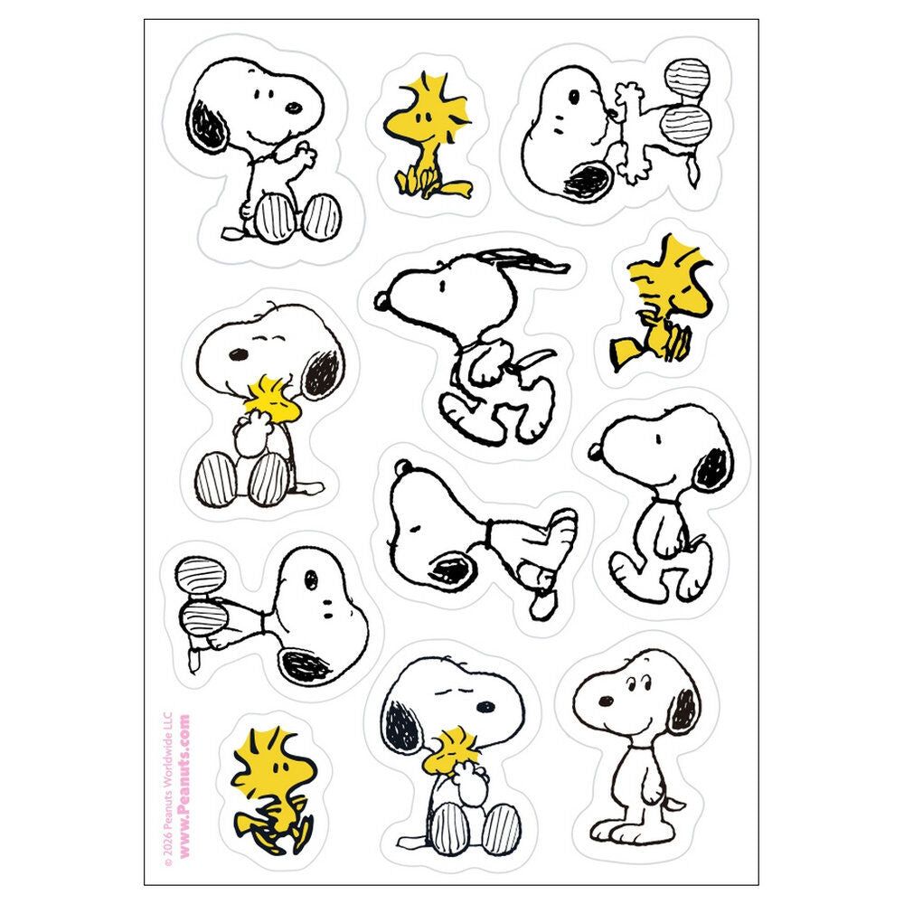 Blister con 12 pegatinas de Snoopy y Woodstock - 2