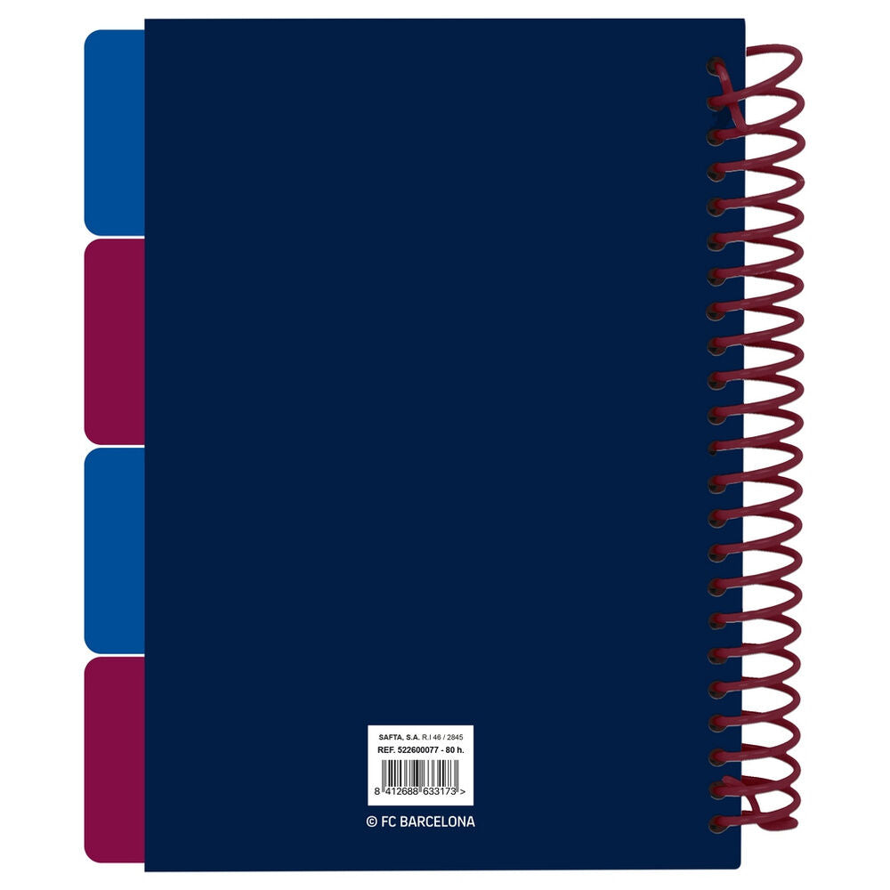 Cuaderno SAFTA del F.C. Barcelona con tapas duras y cuatro separadores - 2
