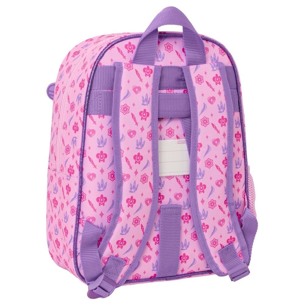 Mochila rosa y morada Kpop Demon Hunters con personajes en el frontal - 2
