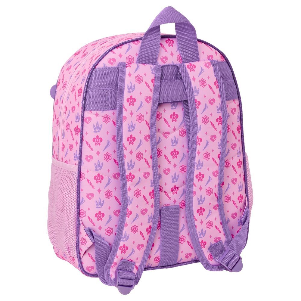 Mochila rosa Kpop Demon Hunters de 38 cm con bolsillo frontal - 2