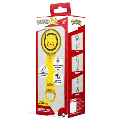 Ventilador portátil amarillo de Pikachu Pokémon con cable USB-C - 7