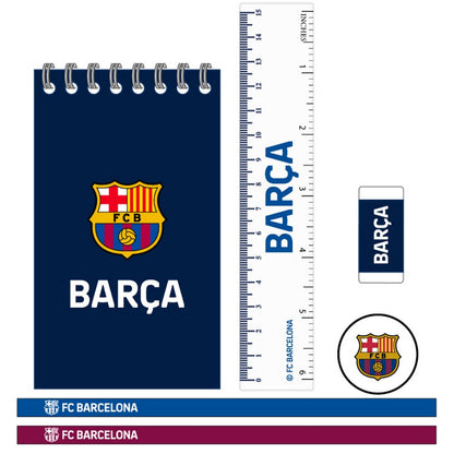Portatodo transparente F.C. Barcelona SAFTA con material escolar - 2