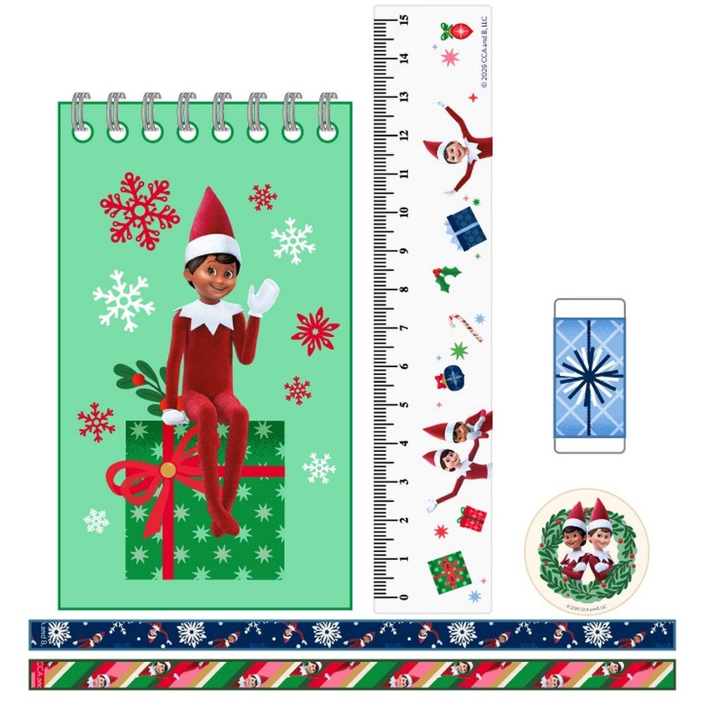 Portatodo transparente Elf on the Shelf con accesorios escolares - 2
