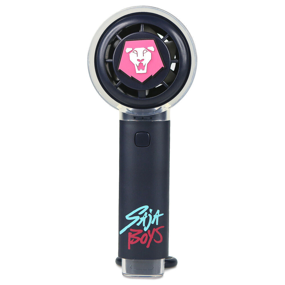 Ventilador de mano Saja Boys KPop Demon Hunters en color oscuro