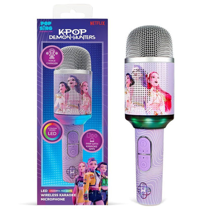 Micrófono inalámbrico de karaoke Kpop Demon Hunters morado con luz LED - 5