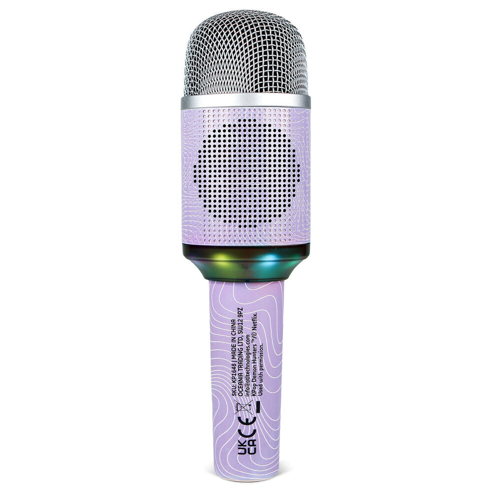 Micrófono inalámbrico de karaoke Kpop Demon Hunters morado con luz LED - 7