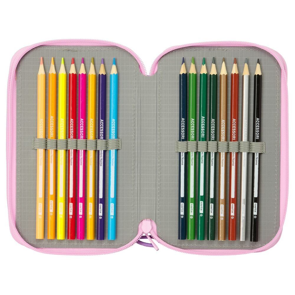 Plumier triple rosa y lila Kpop Demon Hunters con 37 piezas - 5