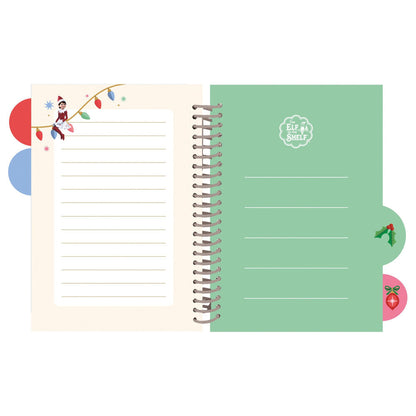 Cuaderno A5 rojo SAFTA Elf on the Shelf con espiral y separadores - 4