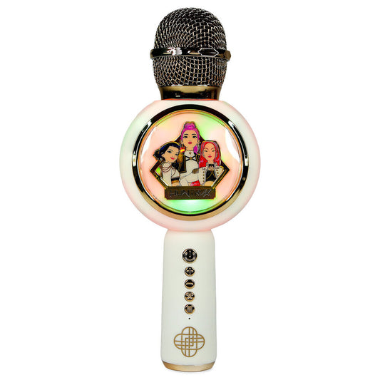 Micrófono karaoke LED blanco y dorado de KPop Demon Hunters
