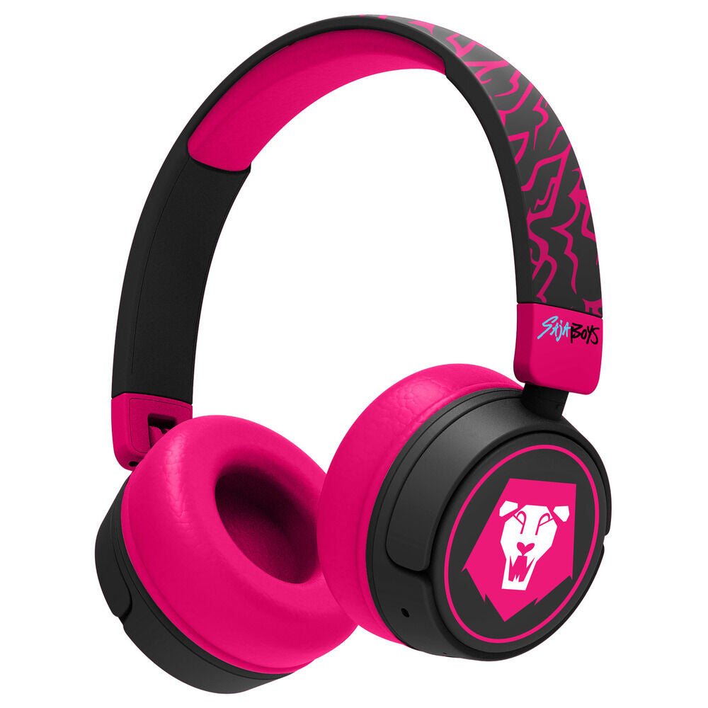 Auriculares infantiles Saja Boys KPop Demon Hunters en negro y rosa - 11