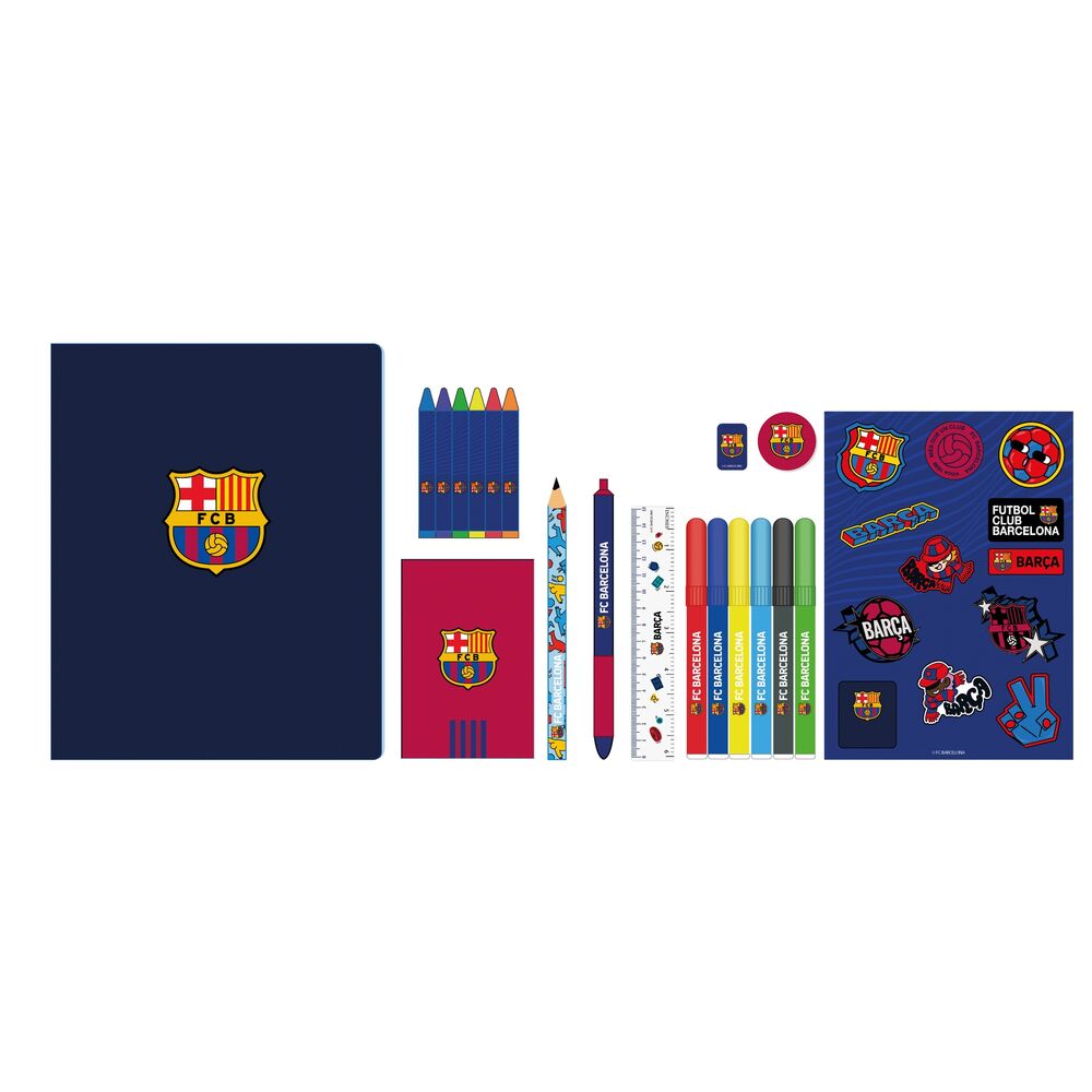 Set de actividades F.C. Barcelona SAFTA con material para colorear y papelería
