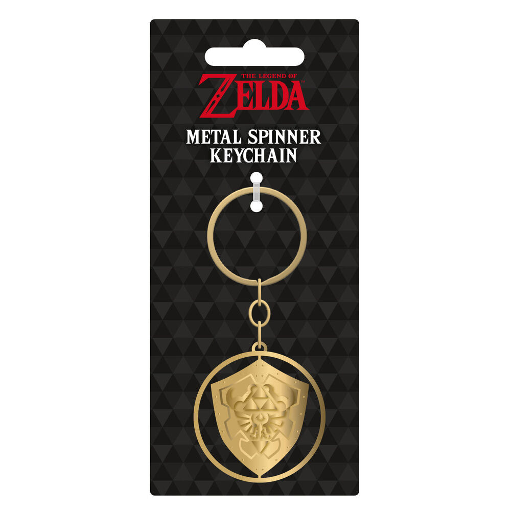 Llavero spinner metálico de The Legend of Zelda con diseño de Trifuerza