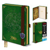 Cuaderno verde The Legend of Zelda con Trifuerza, banda deslizante y cantos dorados