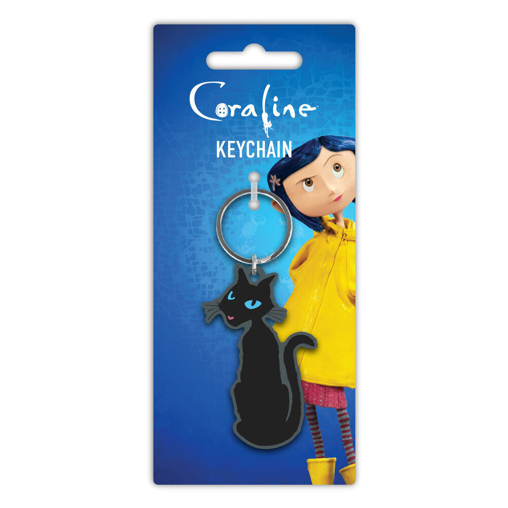 Llavero de PVC con el gato de Coraline