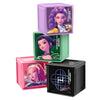 Set de cuatro cubos de almacenaje K-pop Demon Hunters en morado, verde, rosa y negro
