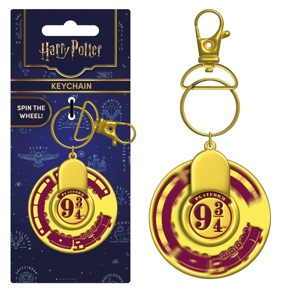 Llavero spinner metálico de Harry Potter con diseño del andén 9¾