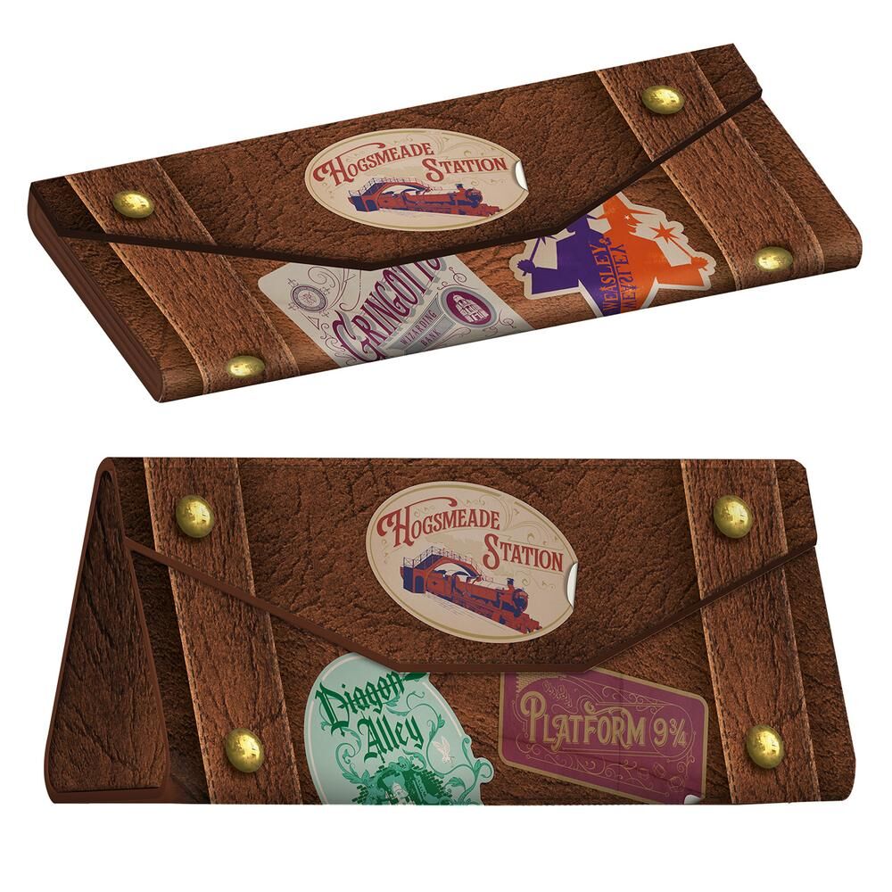 Funda de gafas plegable de Harry Potter con diseño Hogsmeade Station
