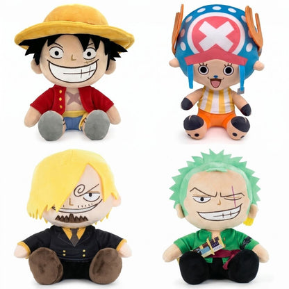 Peluches surtidos de One Piece de 27 cm con Luffy, Chopper, Sanji y Zoro