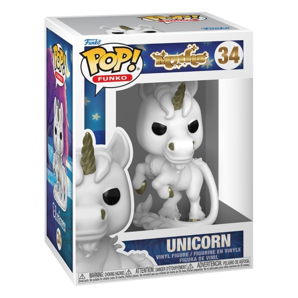 Figura Funko POP! Myths Unicorn #34 en caja con ventana