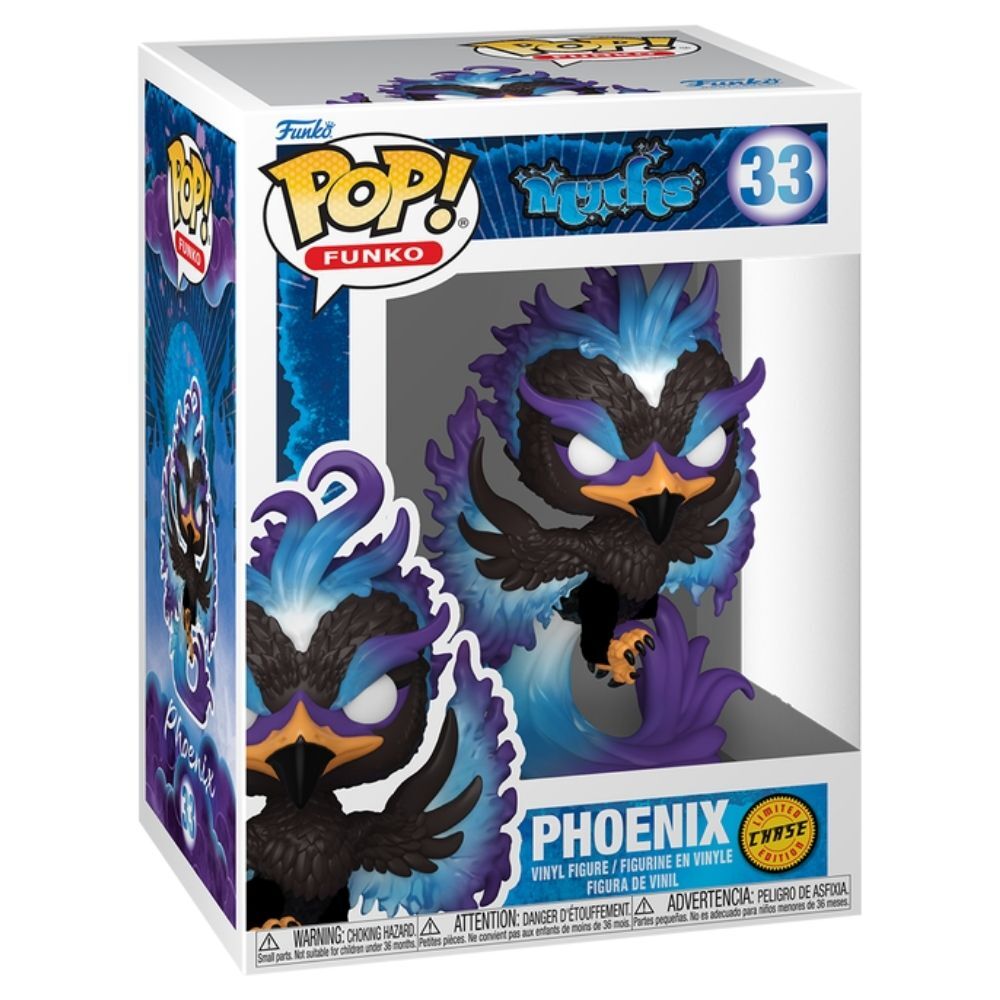 Figura Funko POP! Myths Phoenix #33 en caja, variante roja y Chase azul - 5