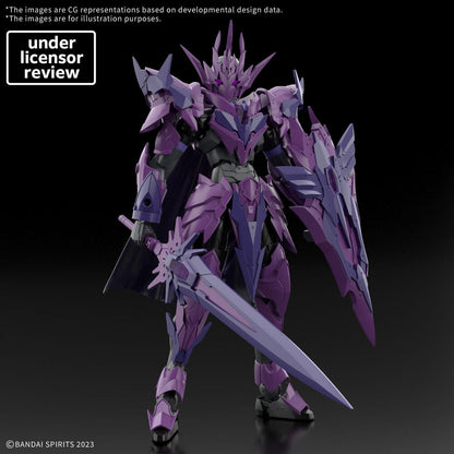 Maqueta articulada 30MF Darknevil Arch Knight con armadura morada, espada y escudo