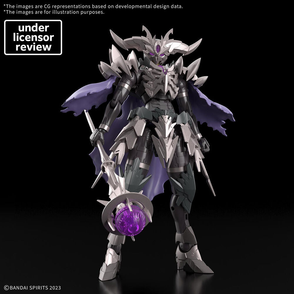 Maqueta articulada 30MF Necrosmephisto Class III con armadura oscura y báculo púrpura