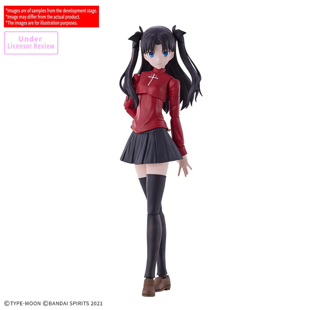 Maqueta articulada 30MS de Rin Tohsaka con uniforme rojo y negro