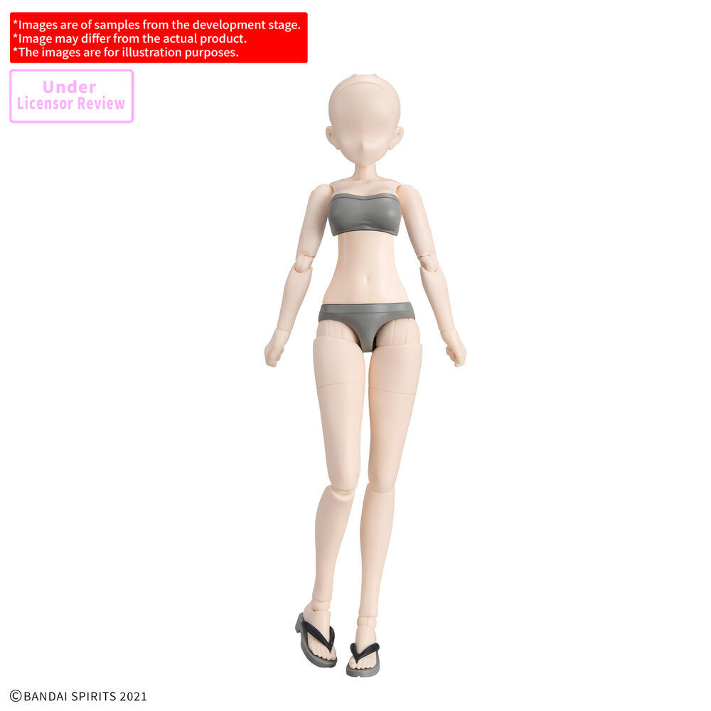 Cuerpo articulado 30MS Atelier Base Body 02 Color B con ropa interior y chanclas