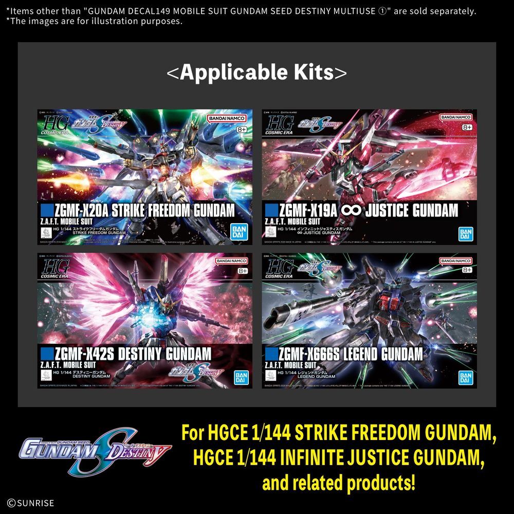Hoja Gundam Decal 149 de pegatinas al agua para maquetas 1/144 - 3