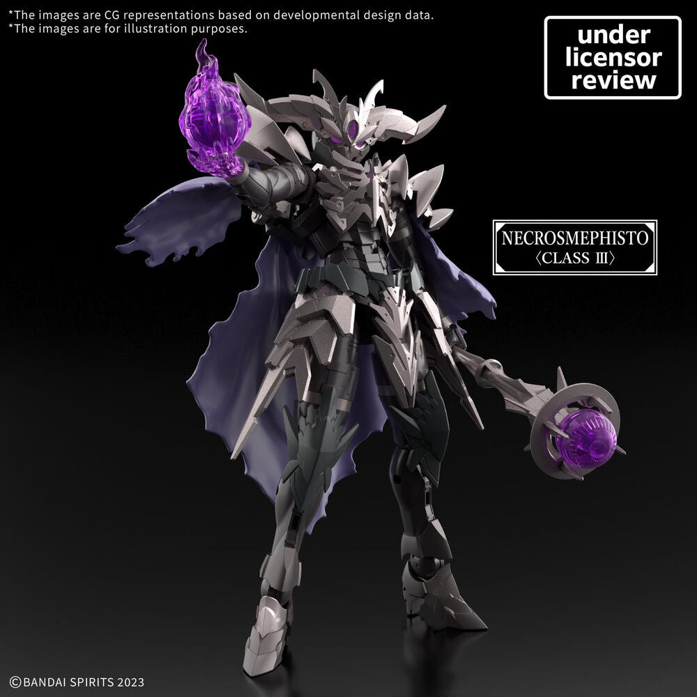 Maqueta articulada 30MF Necrosmephisto Class III con armadura oscura y báculo púrpura - 3