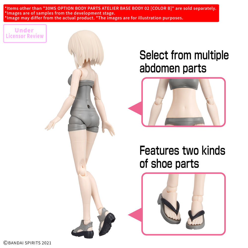 Cuerpo articulado 30MS Atelier Base Body 02 Color B con ropa interior y chanclas - 3