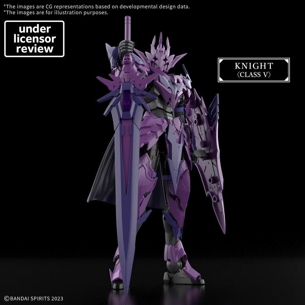 Maqueta articulada 30MF Darknevil Arch Knight con armadura morada, espada y escudo - 5