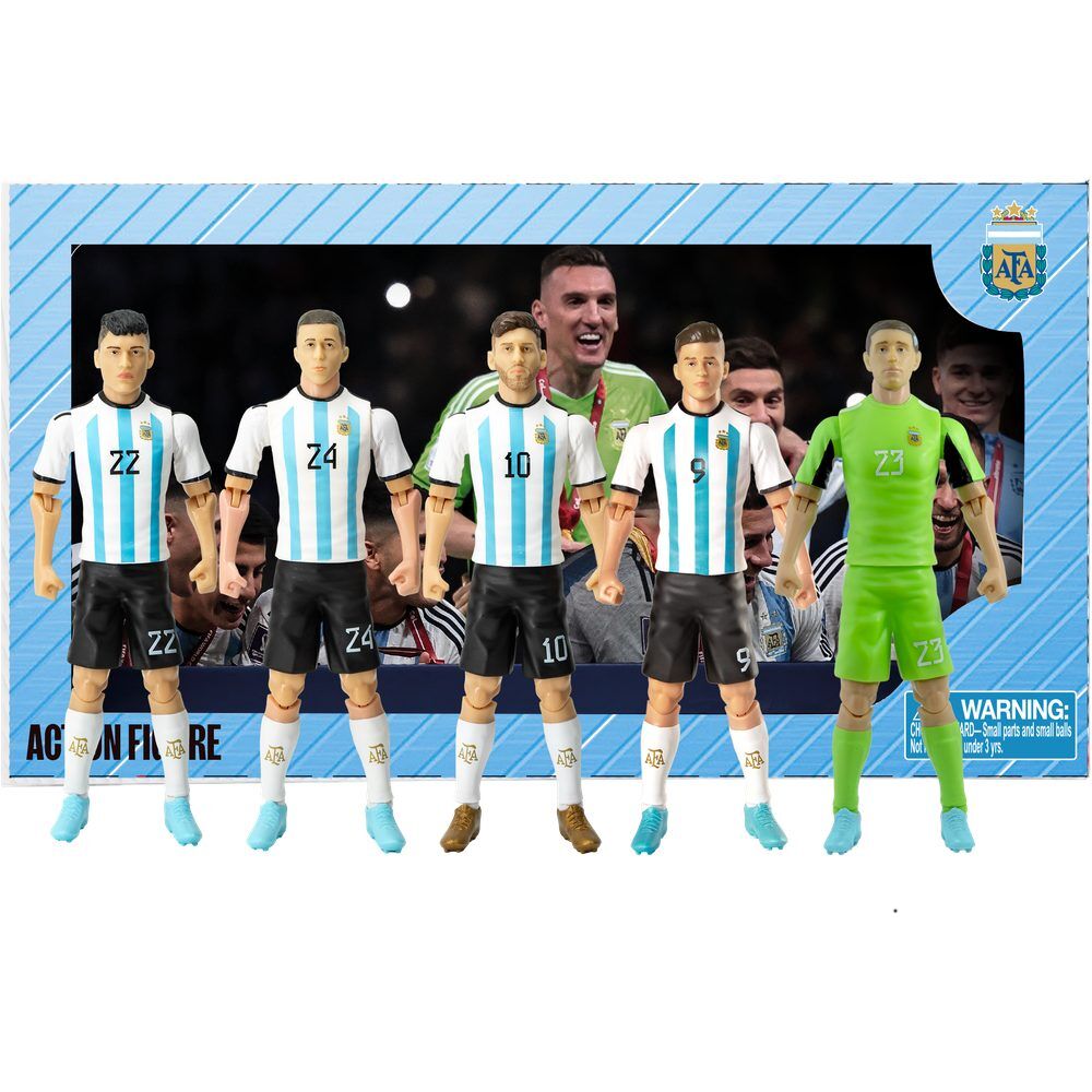 Set de cinco figuras AFA de la Selección Argentina de 10 cm