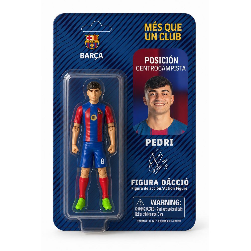 Figura articulada de Pedri con la equipación del FC Barcelona