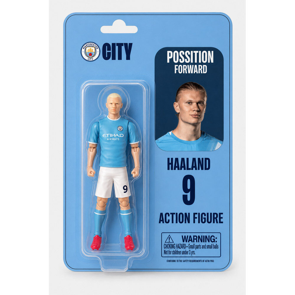 Figura articulada de Haaland con camiseta del Manchester City