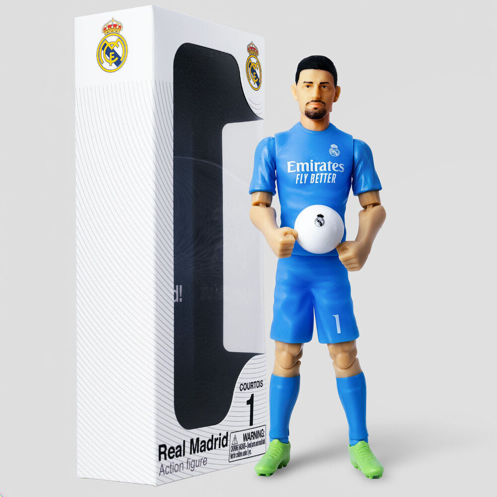 Figura articulada de Courtois con la equipación azul del Real Madrid