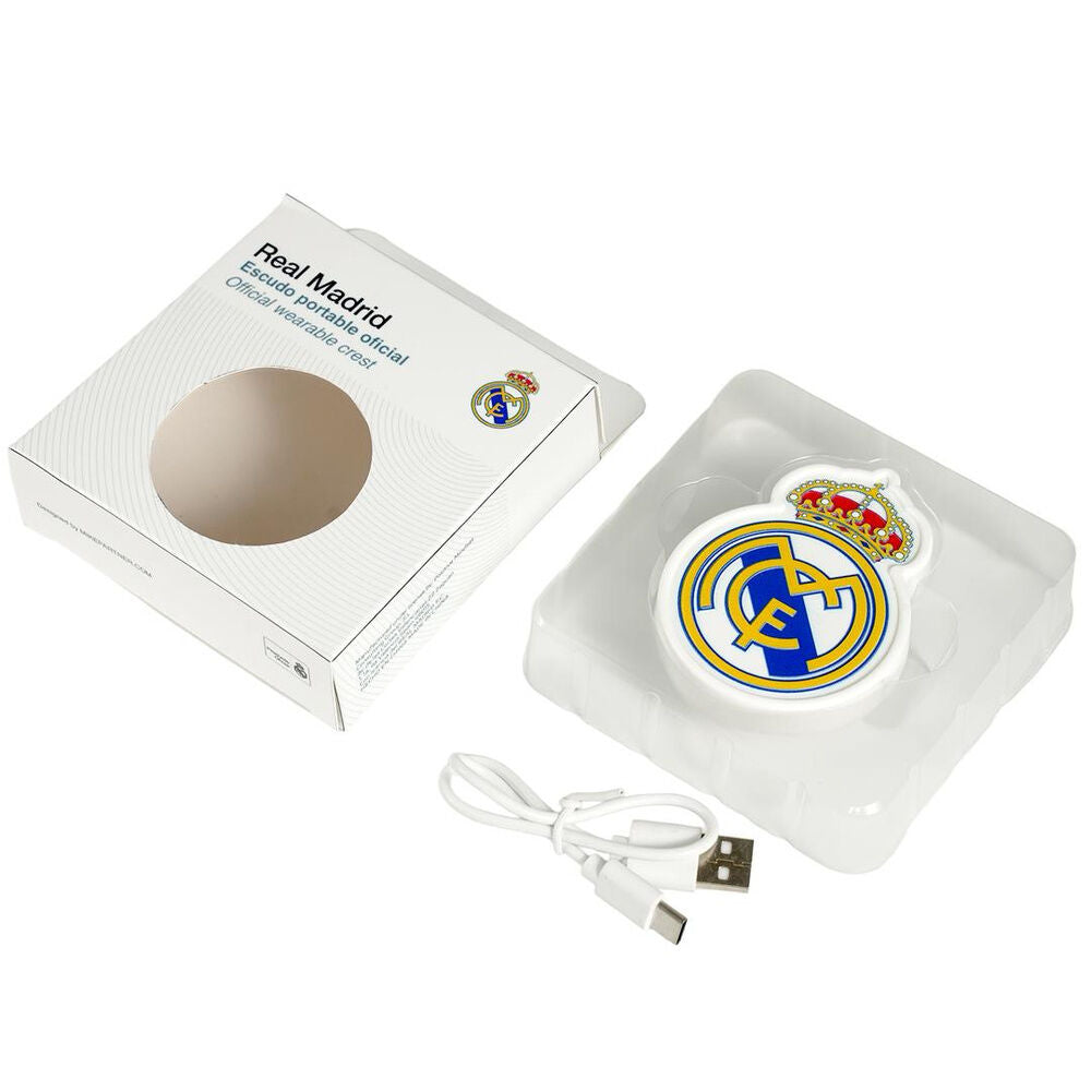 Escudo luminoso del Real Madrid con cable USB-C