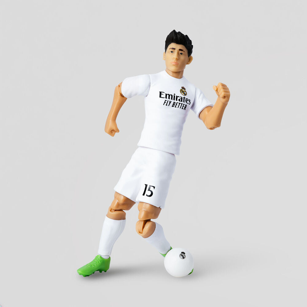 Figura articulada de Arda Güler con equipación blanca del Real Madrid y balón - 4