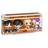 Blíster Funko POP! con cuatro figuras de Dragon Ball Z: Goku, Gohan, Krillin y Frieza