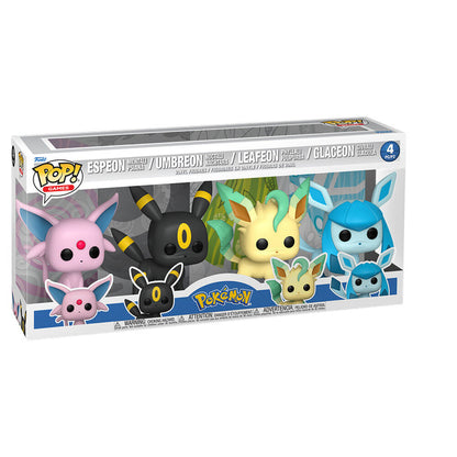 Blíster FUNKO POP! Pokémon con figuras de Espeon, Umbreon, Leafeon y Glaceon