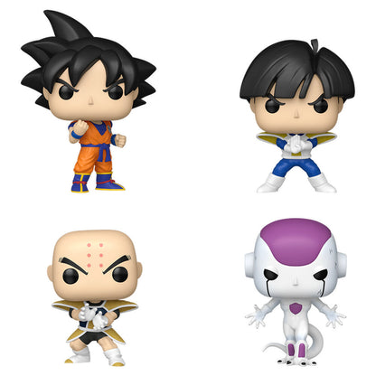 Blíster Funko POP! con cuatro figuras de Dragon Ball Z: Goku, Gohan, Krillin y Frieza - 2