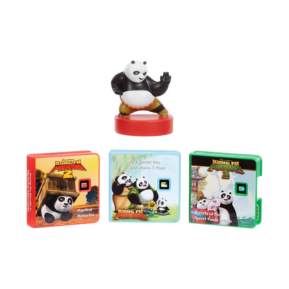 Story Dream Machine de Kung Fu Panda con personaje y tres cartuchos de cuentos