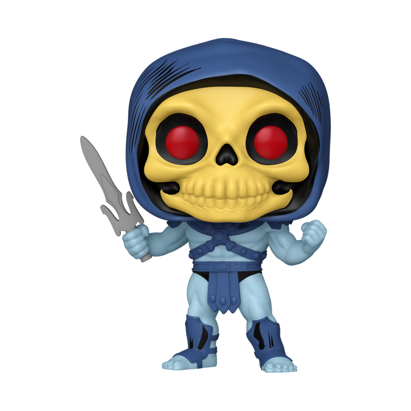 Figura Funko POP! de Skeletor con capucha azul en caja - 2