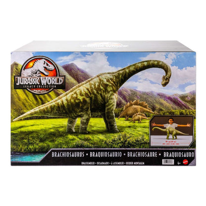 Figura gigante Brachiosaurus Jurassic World Legacy de Mattel en su caja