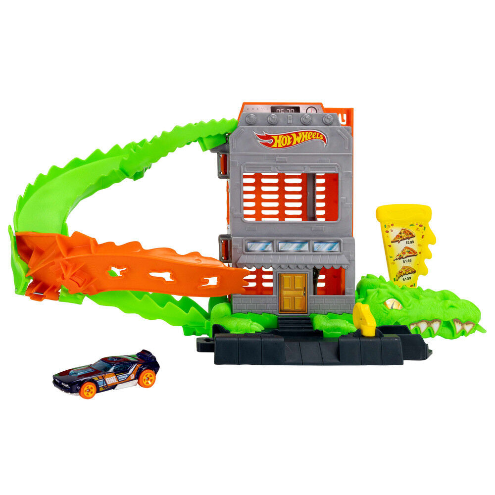 Pista Hot Wheels City Ataque de Cocodrilo con coche