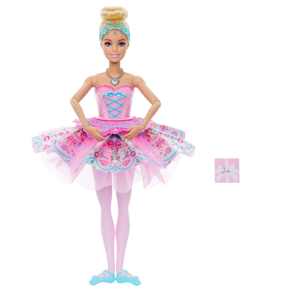 Muñeca Clara Barbie en El Cascanueces con tutú rosa y zapatillas turquesa