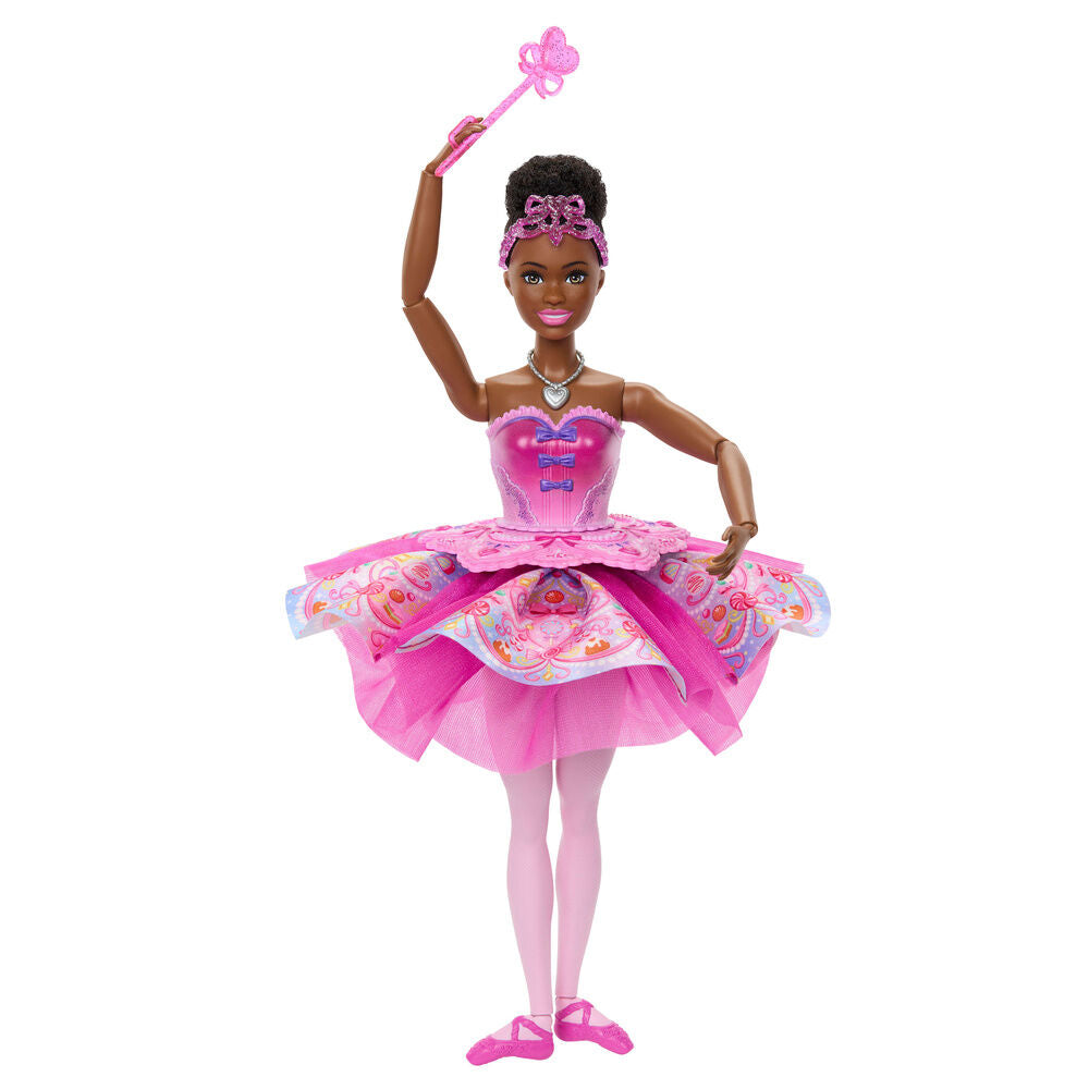 Muñeca Brookling Barbie bailarina de El Cascanueces con tutú rosa y varita