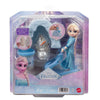 Set Frozen con figura de Elsa niña, Olaf, masa de nieve y trineo